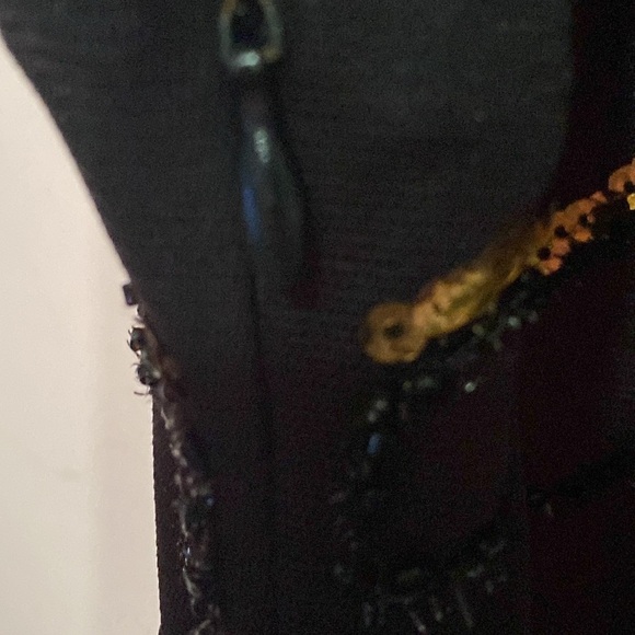 BEYONDBABE WO SIZE XL Elegant Black and Gold SEQUINS FLAPPER Women's STYLE Dress - Picture 9 of 11